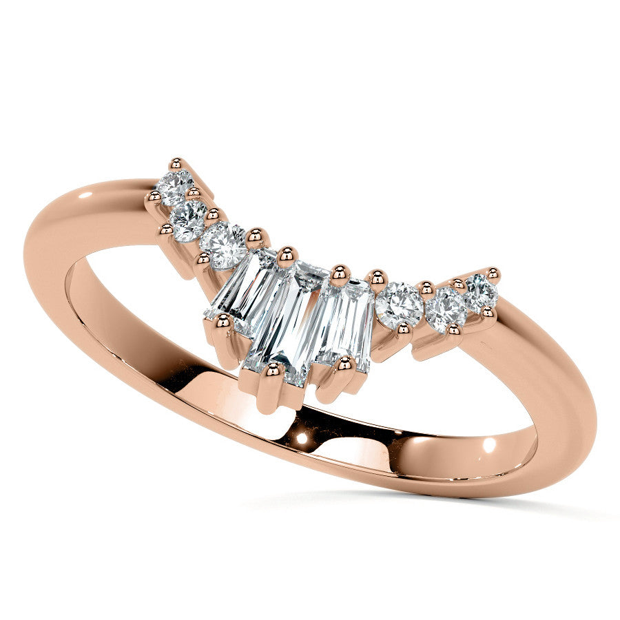 East-West Rectangular Cushion Moissanite Cathedral Solitaire Ring