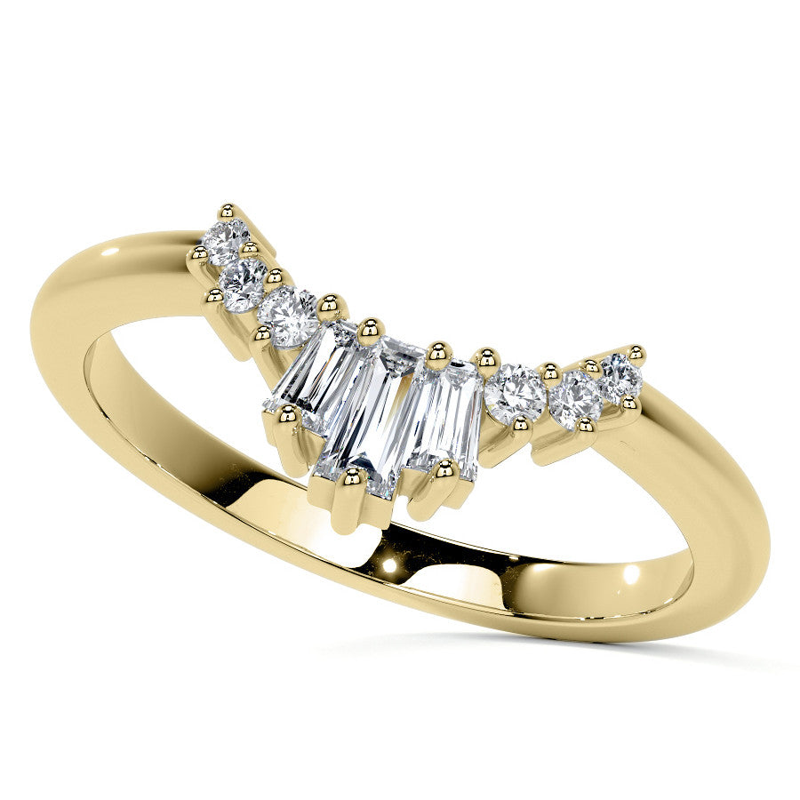 East-West Rectangular Cushion Moissanite Cathedral Solitaire Ring