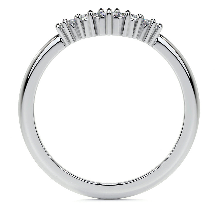 East-West Rectangular Cushion Moissanite Cathedral Solitaire Ring