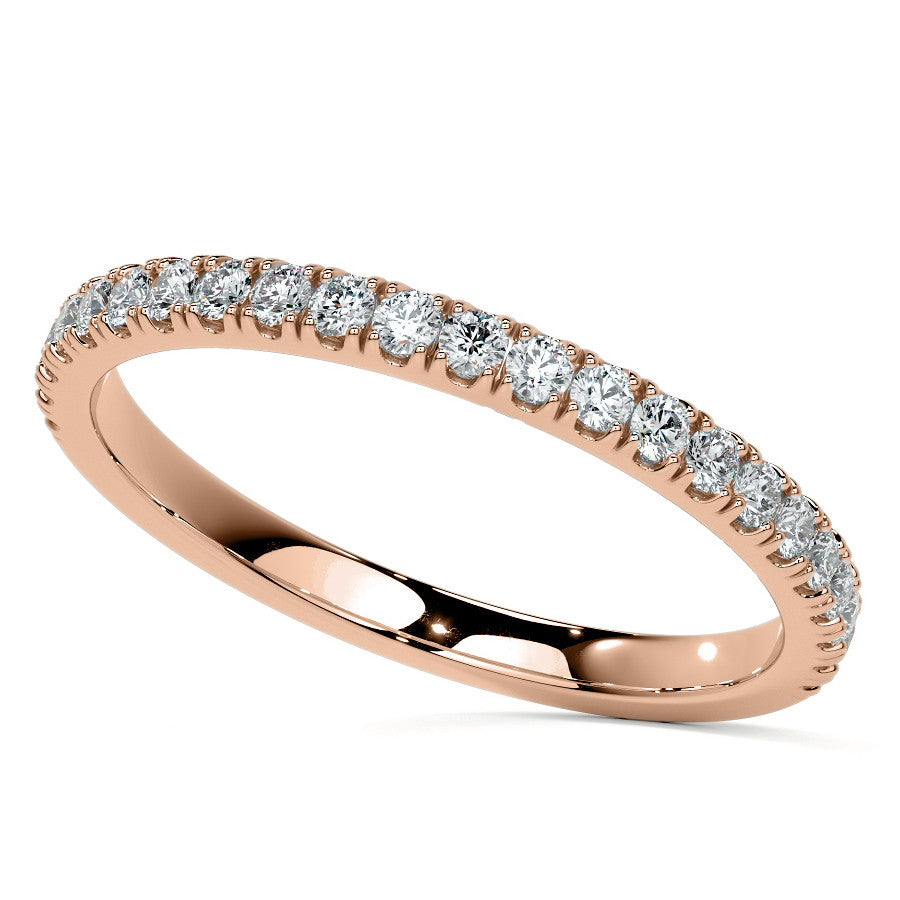 Oval and Half-Moon Three-Stone Moissanite Engagement Ring
