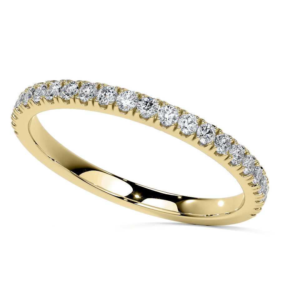 Oval and Half-Moon Three-Stone Moissanite Engagement Ring