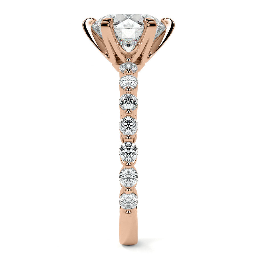 6-Prong Round Single Prong Moissanite Engagement