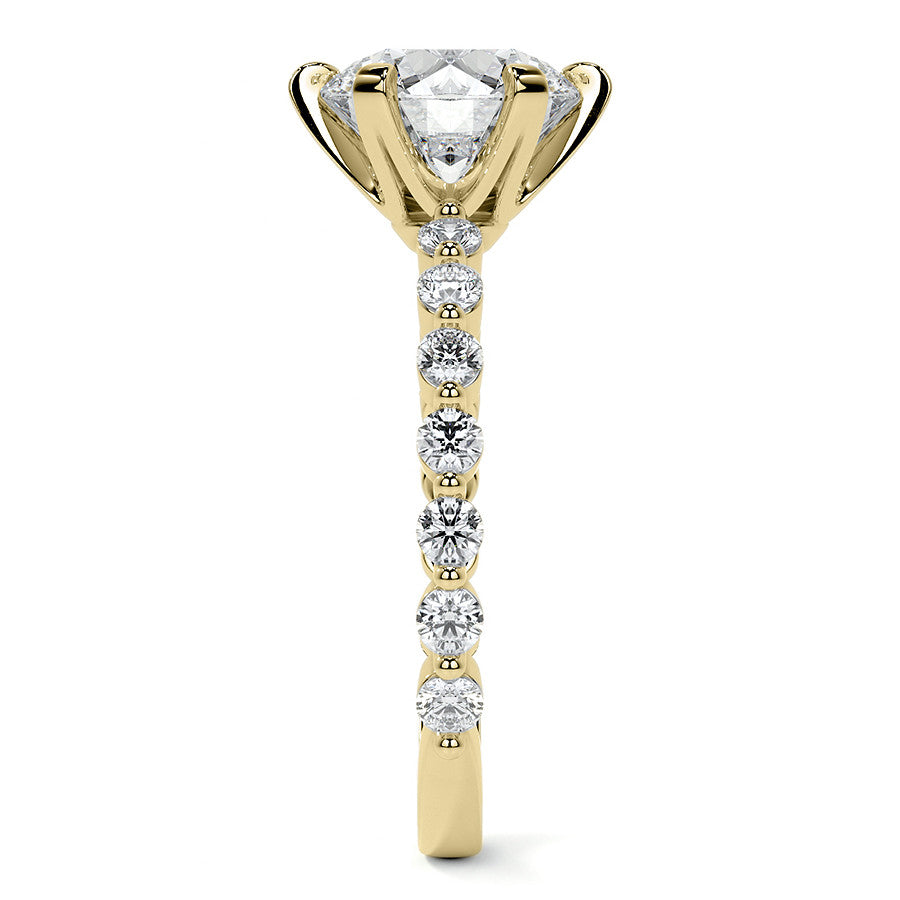 6-Prong Round Single Prong Moissanite Engagement