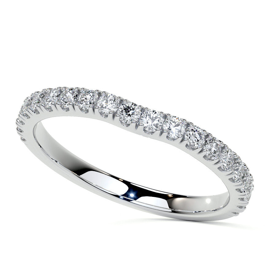 6-Prong Round U-Prong Moissanite Engagement Ring with Hidden Hal