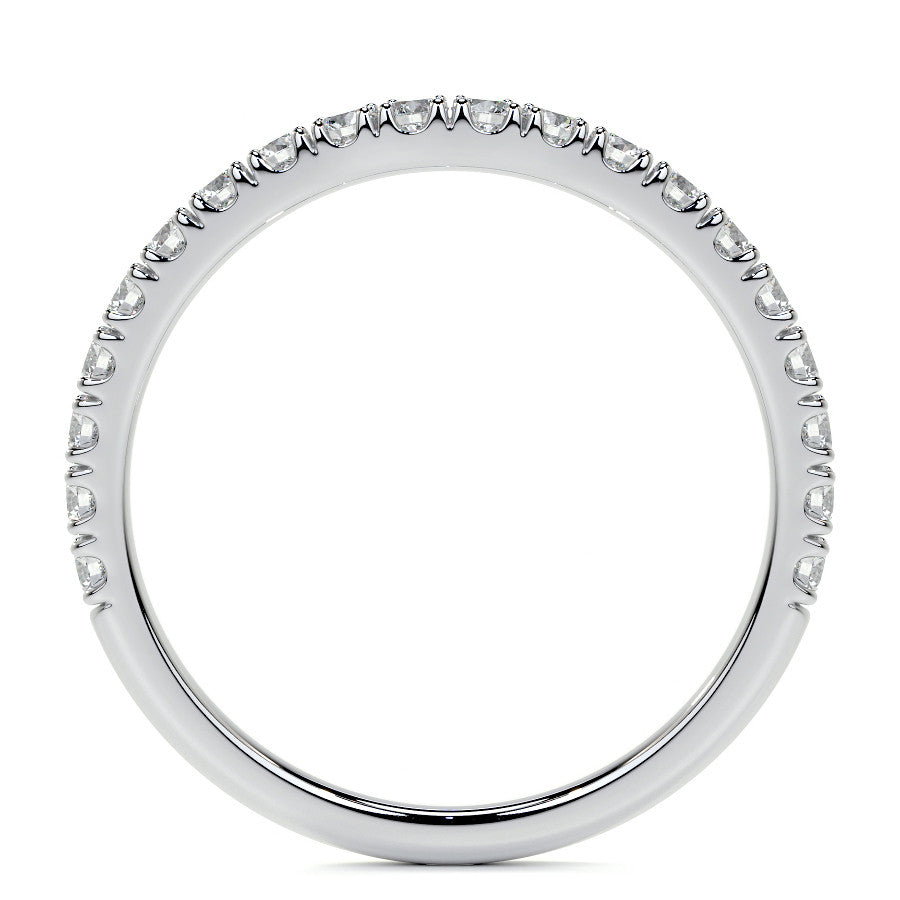 6-Prong Round U-Prong Moissanite Engagement Ring with Hidden Hal