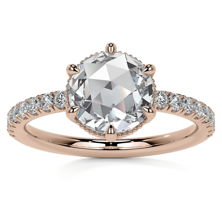 6-Prong Rose Moissanite Engagement Ring