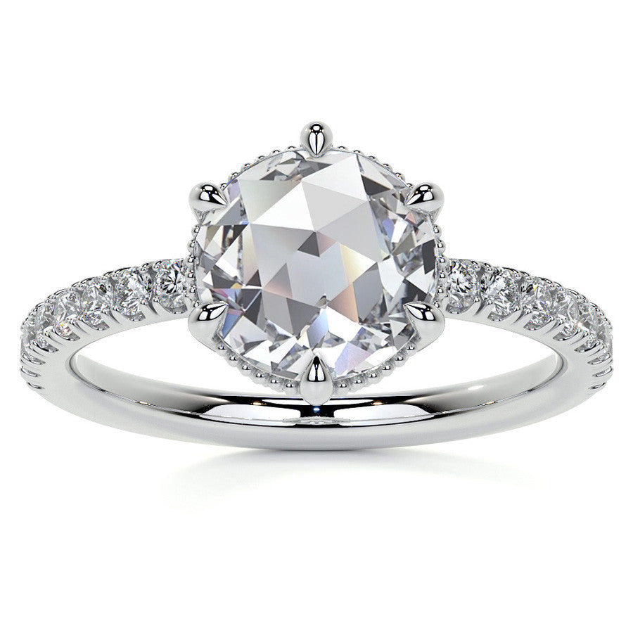 6-Prong Rose Moissanite Engagement Ring