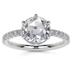 6-Prong Rose Moissanite Engagement Ring