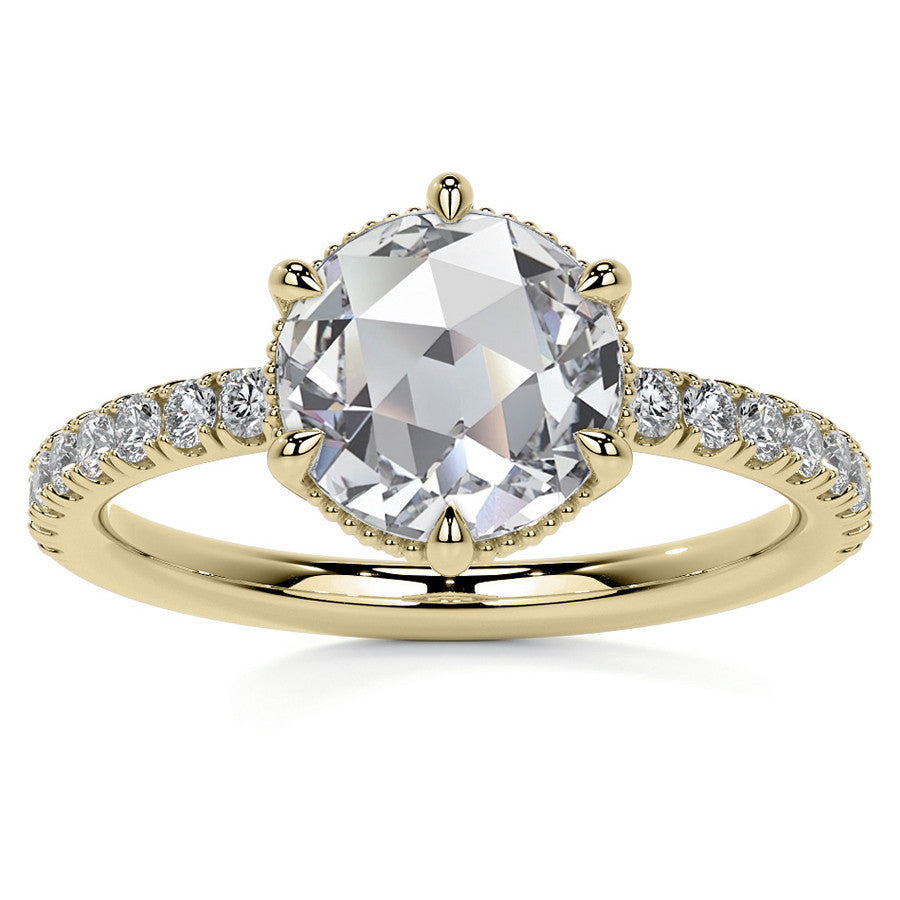 6-Prong Rose Moissanite Engagement Ring