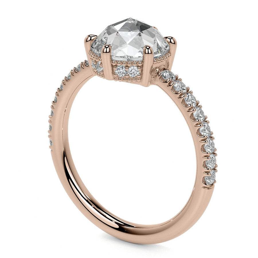 6-Prong Rose Moissanite Engagement Ring