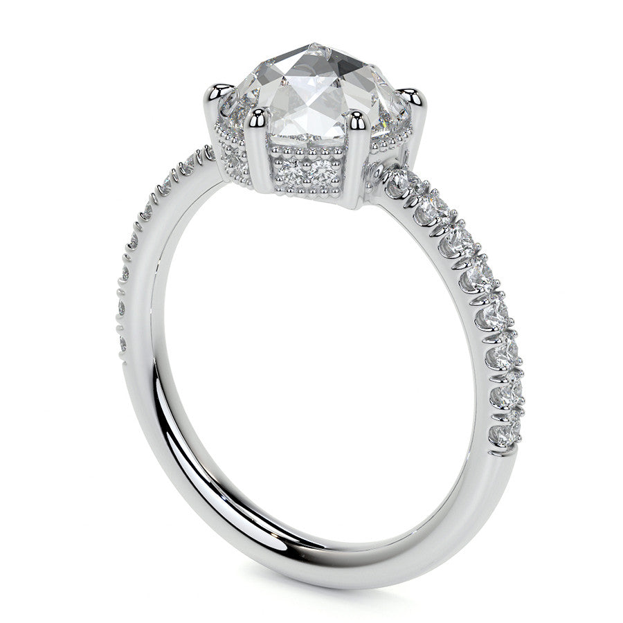 6-Prong Rose Moissanite Engagement Ring