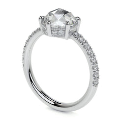 6-Prong Rose Moissanite Engagement Ring