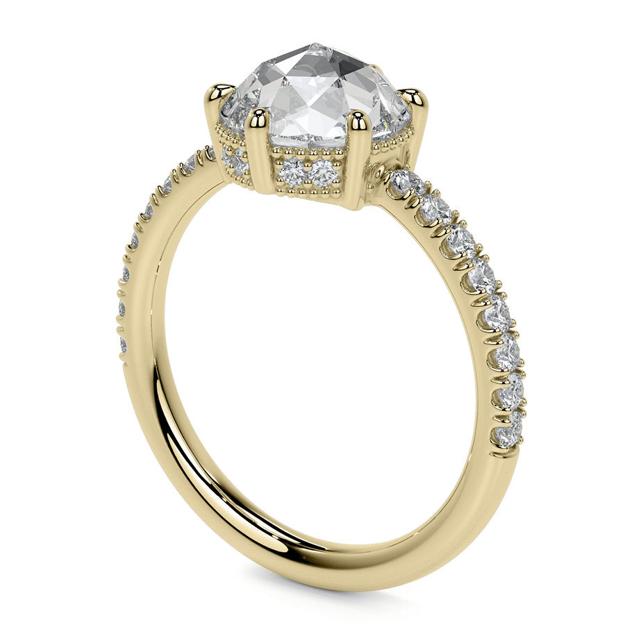 6-Prong Rose Moissanite Engagement Ring