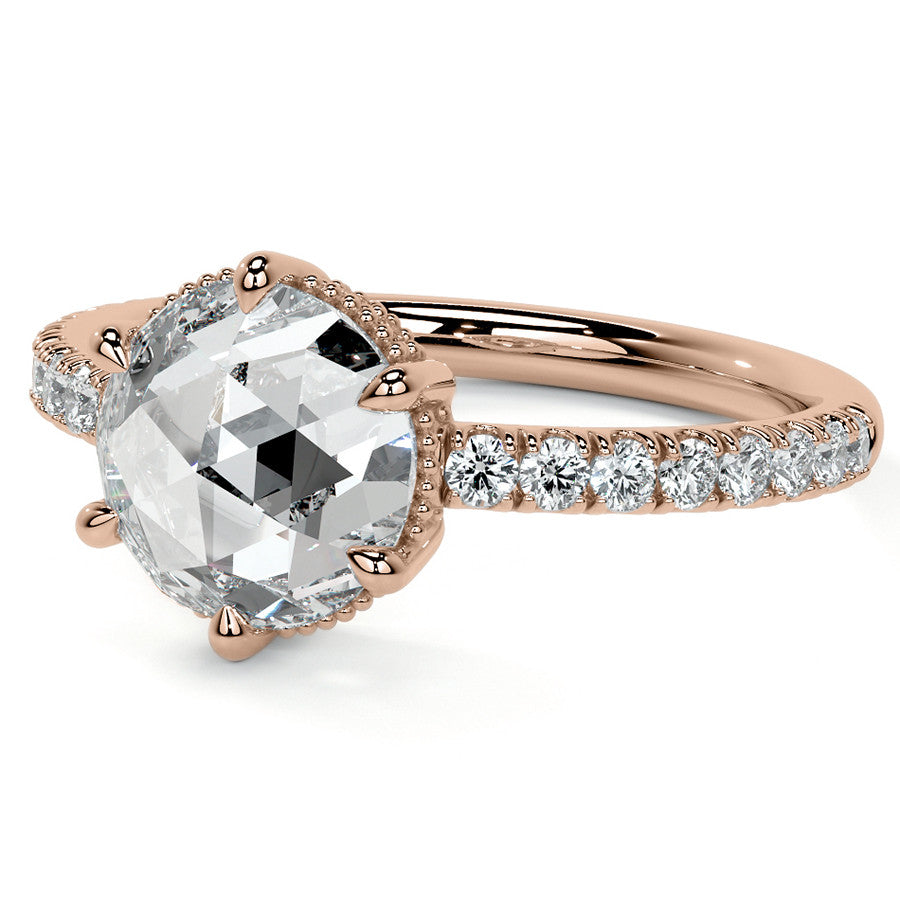 6-Prong Rose Moissanite Engagement Ring