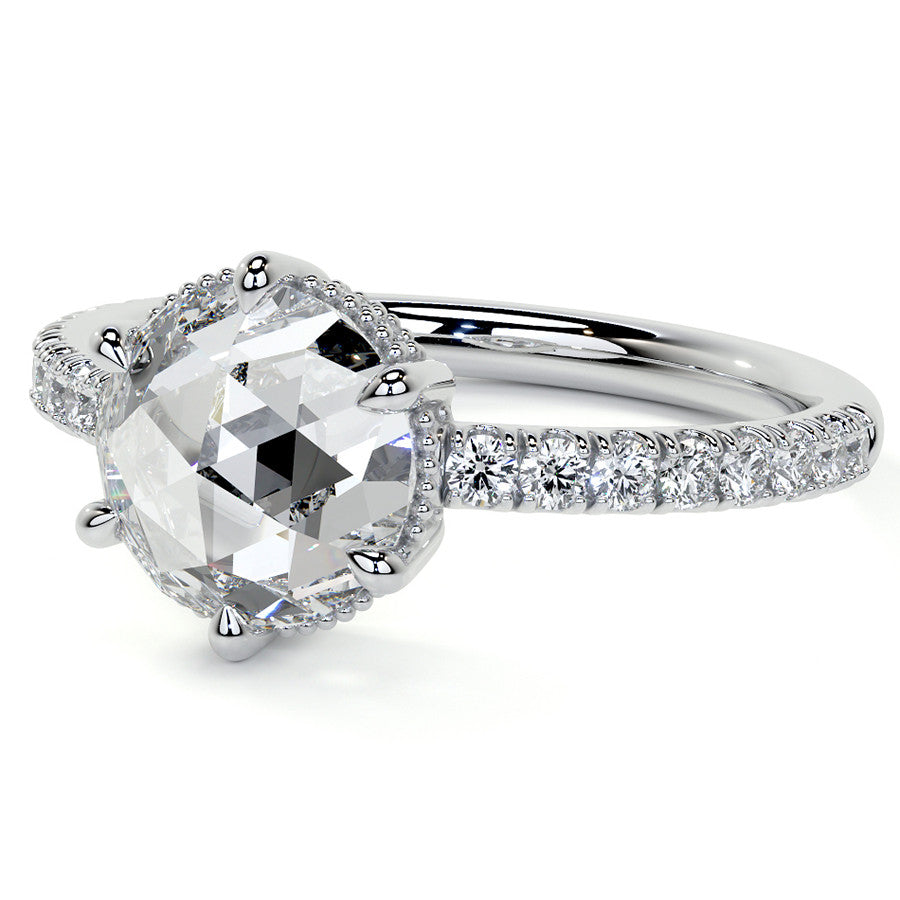 6-Prong Rose Moissanite Engagement Ring