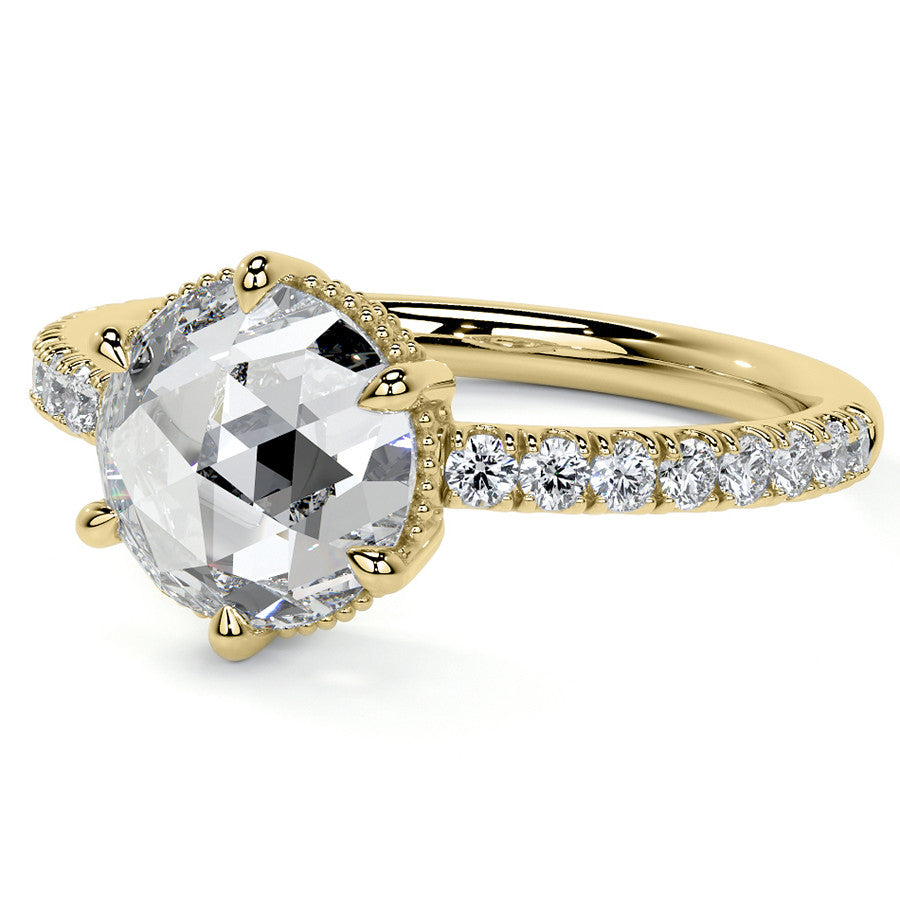 6-Prong Rose Moissanite Engagement Ring