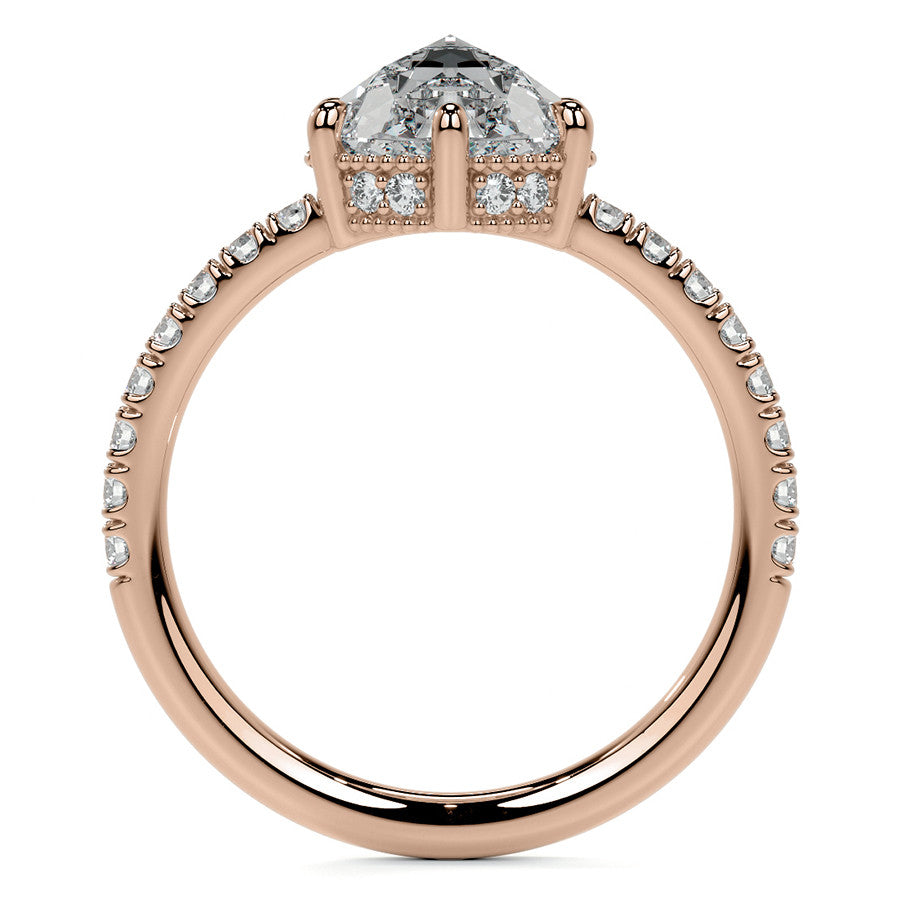 6-Prong Rose Moissanite Engagement Ring