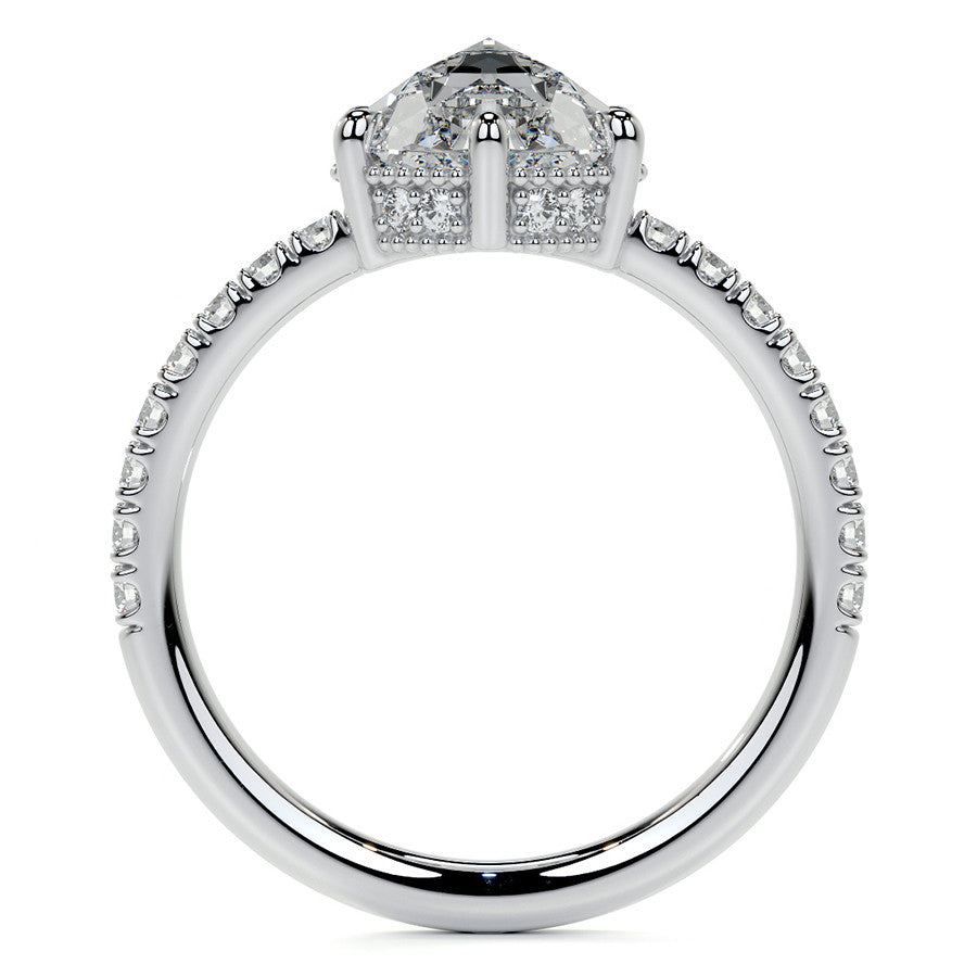 6-Prong Rose Moissanite Engagement Ring