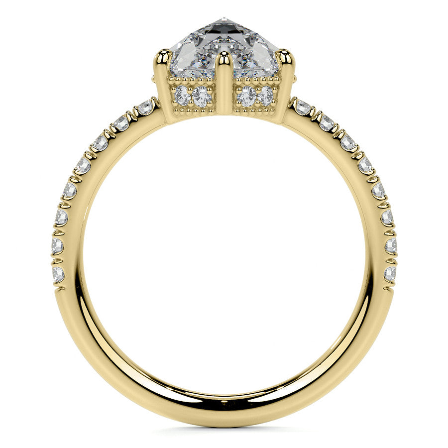 6-Prong Rose Moissanite Engagement Ring