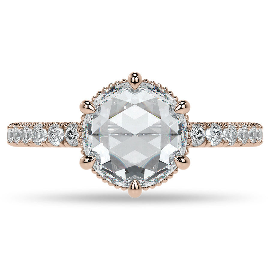 6-Prong Rose Moissanite Engagement Ring