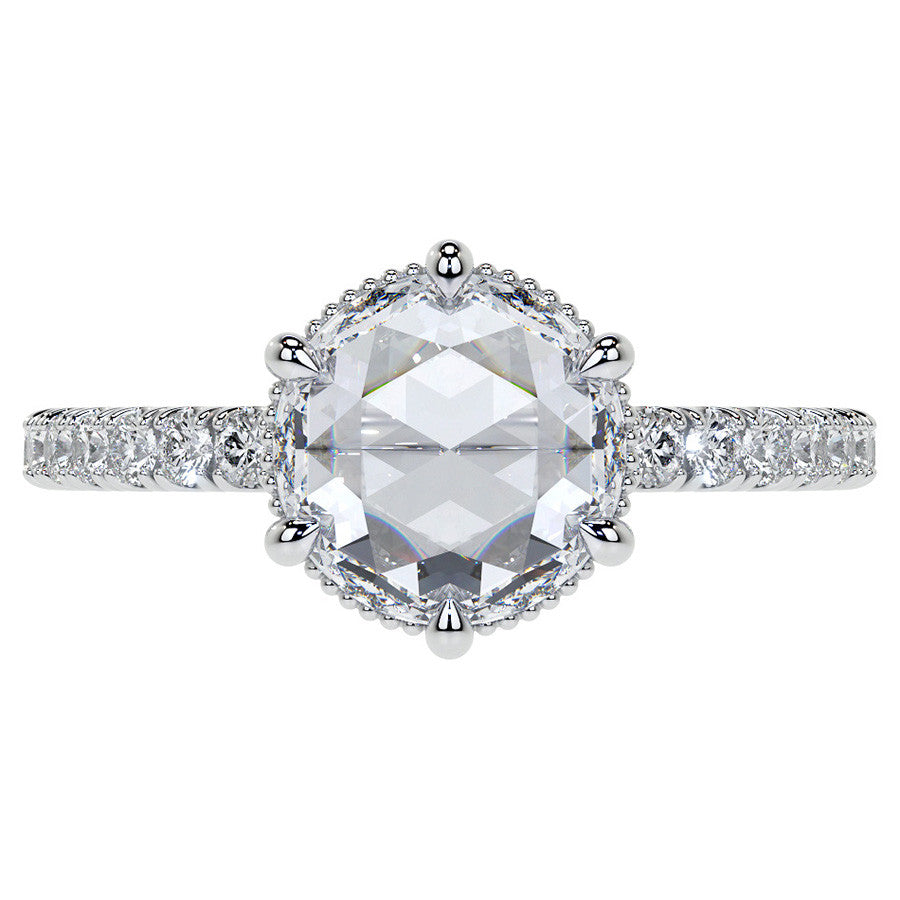 6-Prong Rose Moissanite Engagement Ring