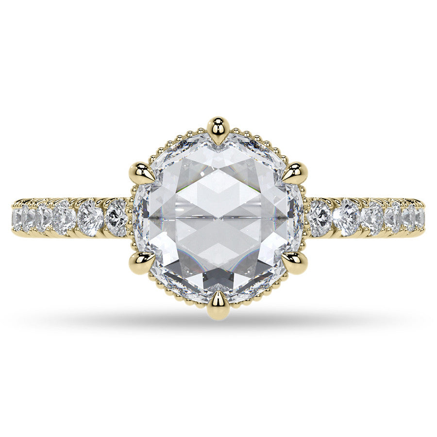 6-Prong Rose Moissanite Engagement Ring