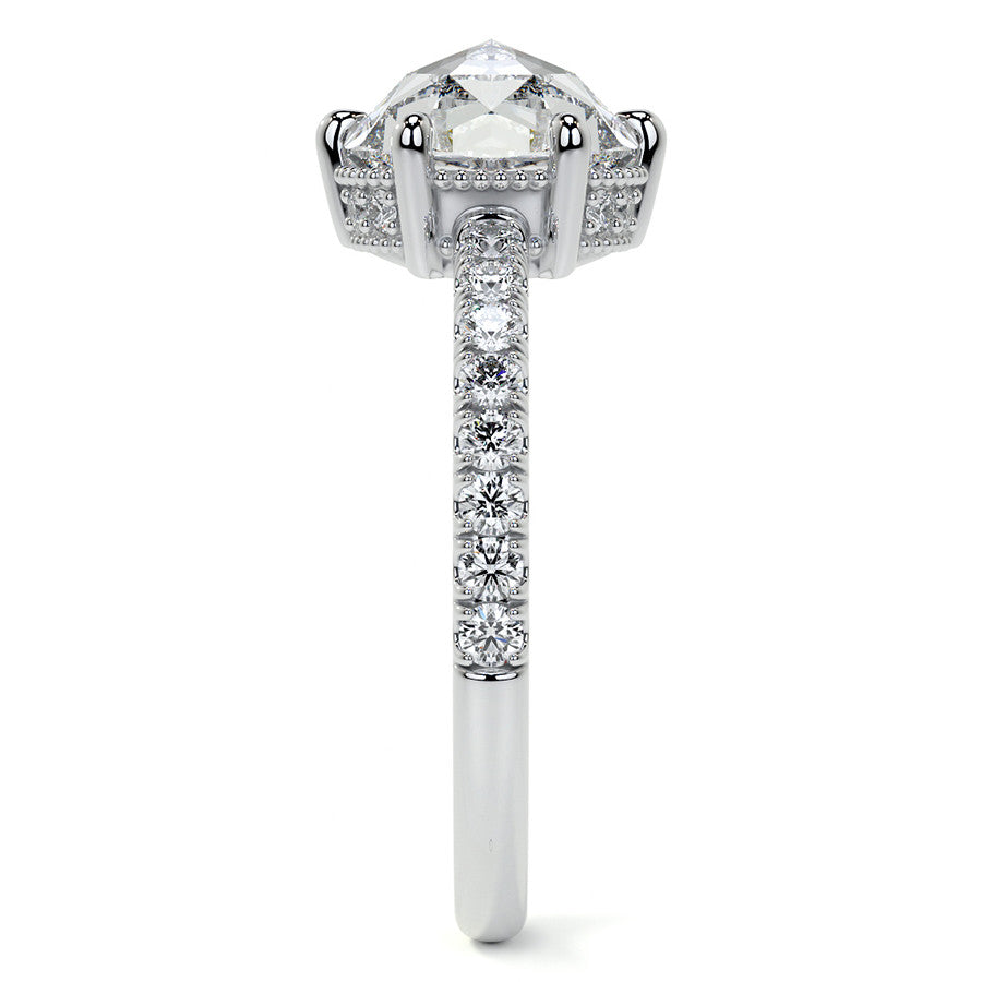 6-Prong Rose Moissanite Engagement Ring