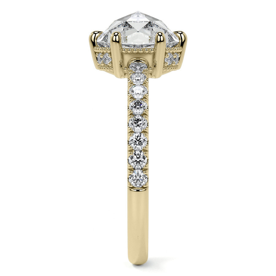 6-Prong Rose Moissanite Engagement Ring
