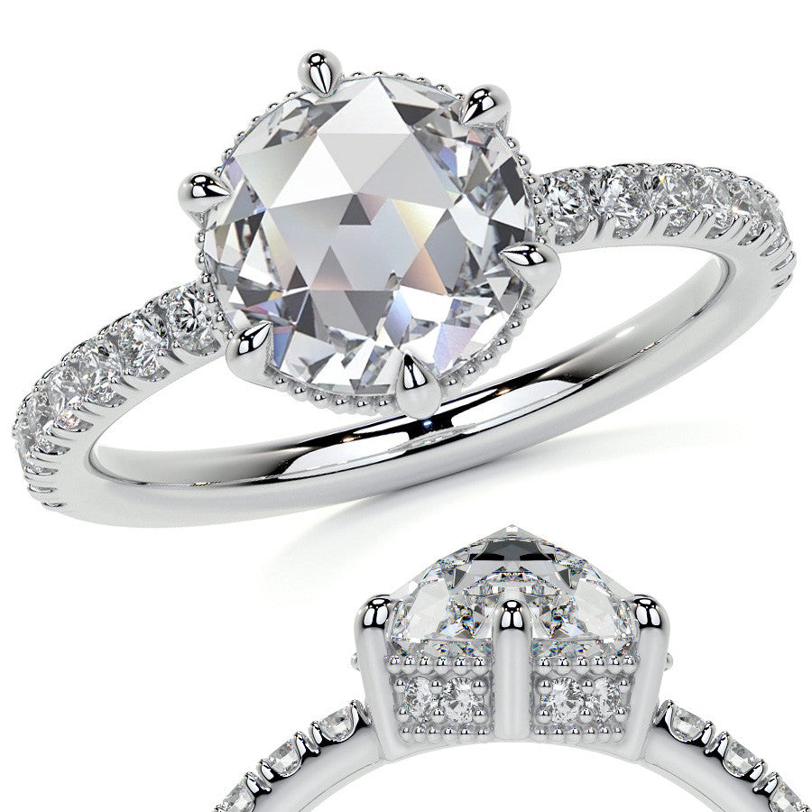 6-Prong Rose Moissanite Engagement Ring