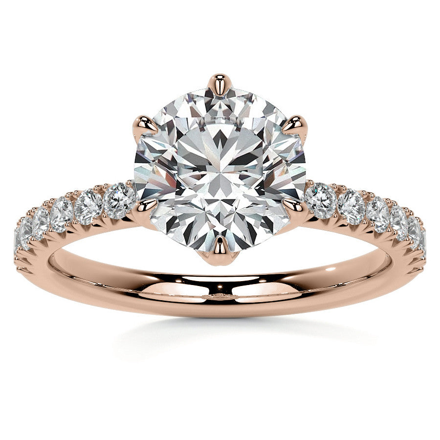 Round Woven Moissanite Engagement Ring