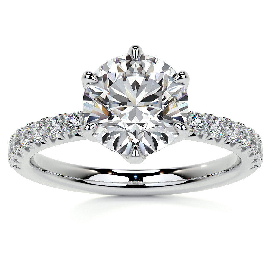 Round Woven Moissanite Engagement Ring