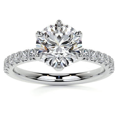 Round Woven Moissanite Engagement Ring