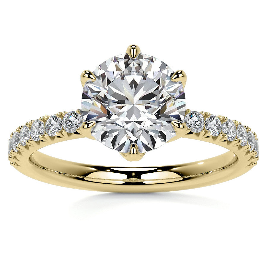 Round Woven Moissanite Engagement Ring