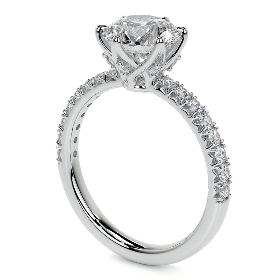 Round Woven Moissanite Engagement Ring