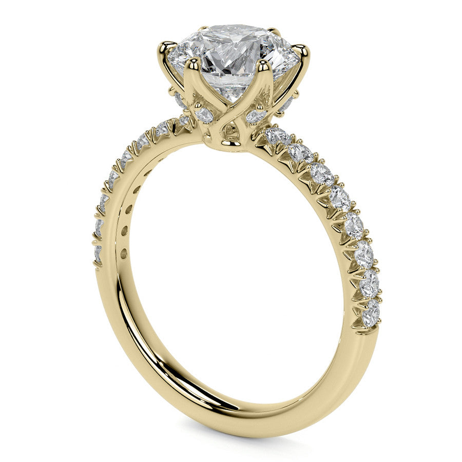 Round Woven Moissanite Engagement Ring
