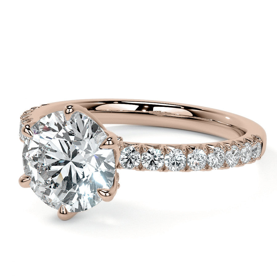 Round Woven Moissanite Engagement Ring