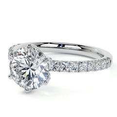 Round Woven Moissanite Engagement Ring