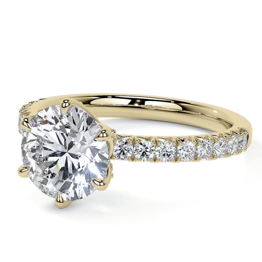 Round Woven Moissanite Engagement Ring