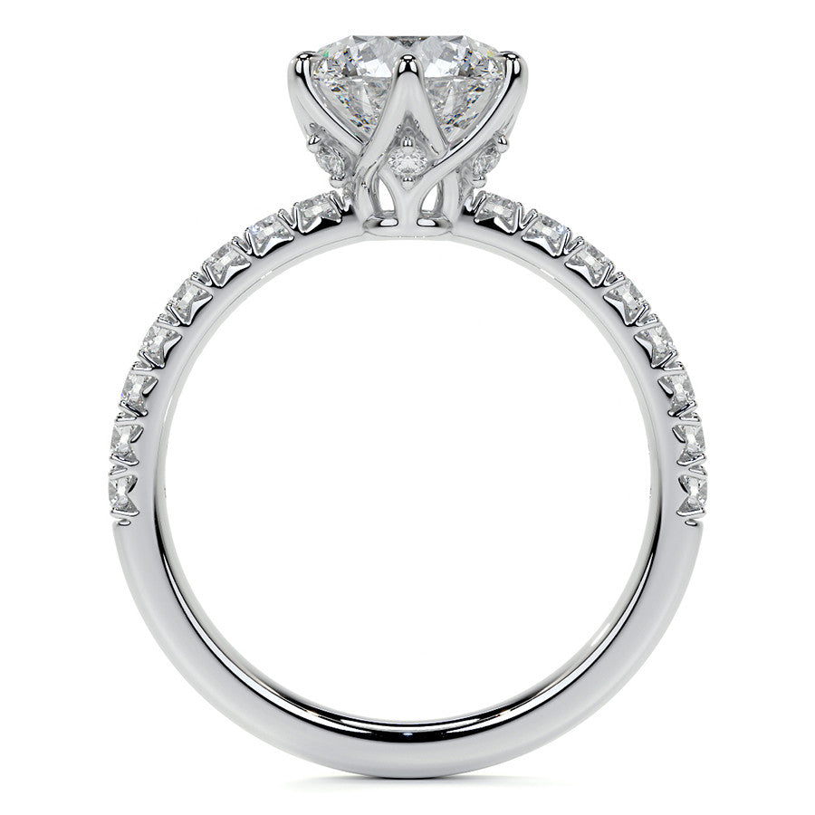 Round Woven Moissanite Engagement Ring