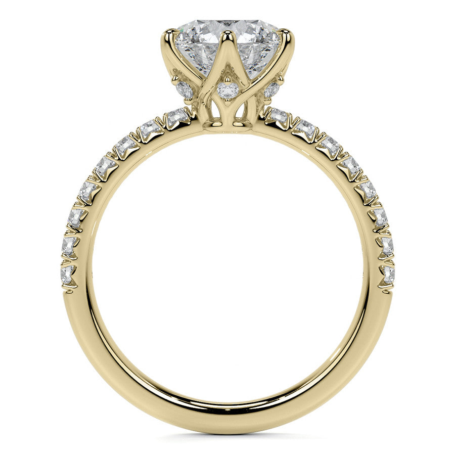 Round Woven Moissanite Engagement Ring