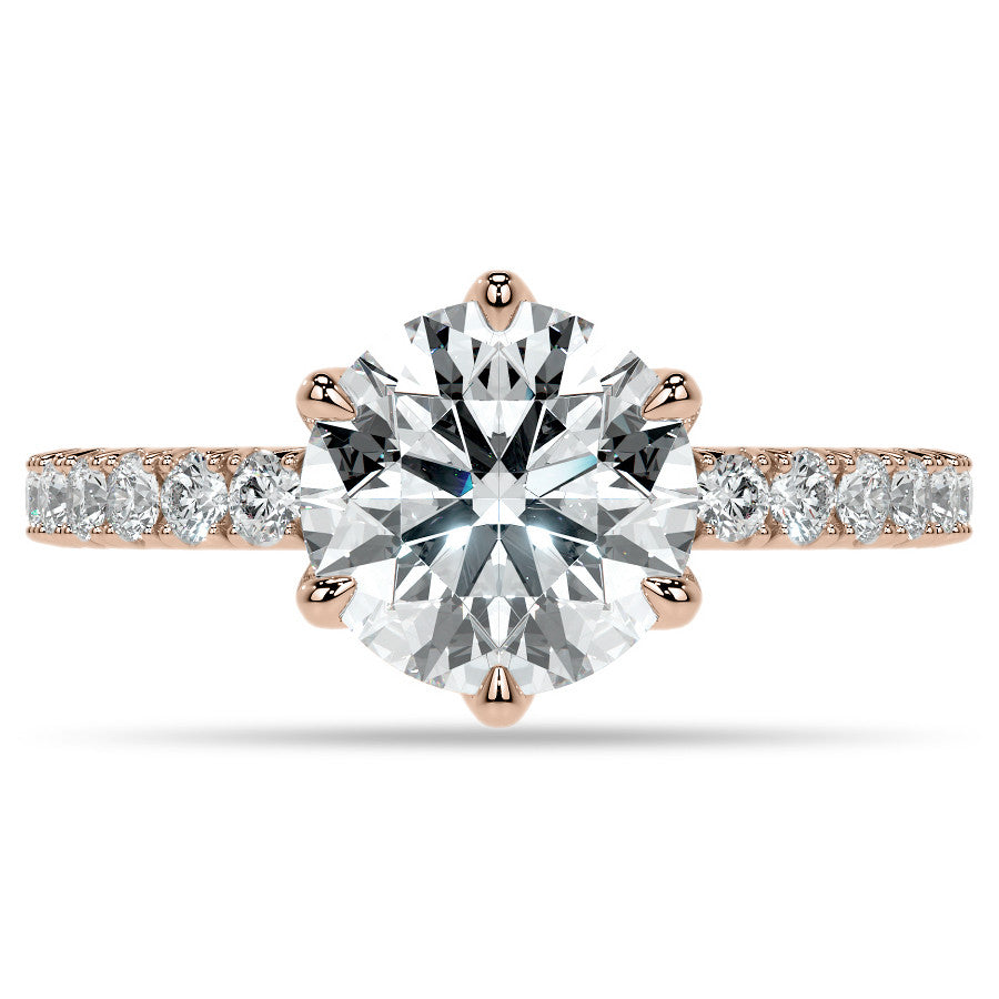 Round Woven Moissanite Engagement Ring