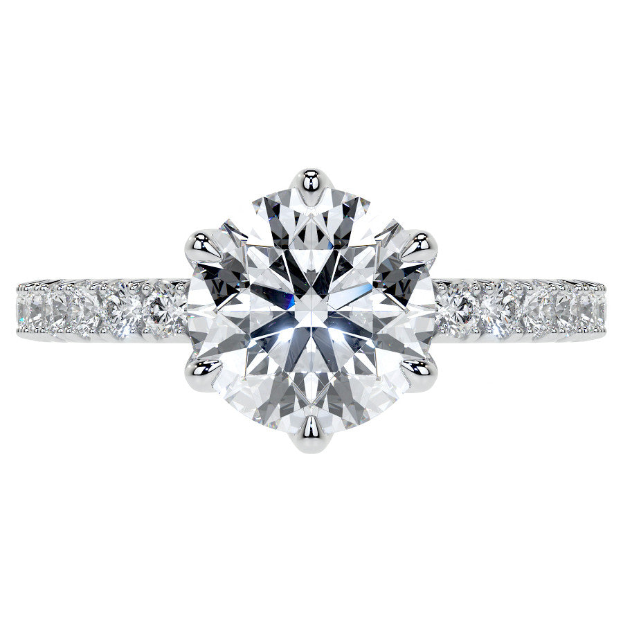 Round Woven Moissanite Engagement Ring