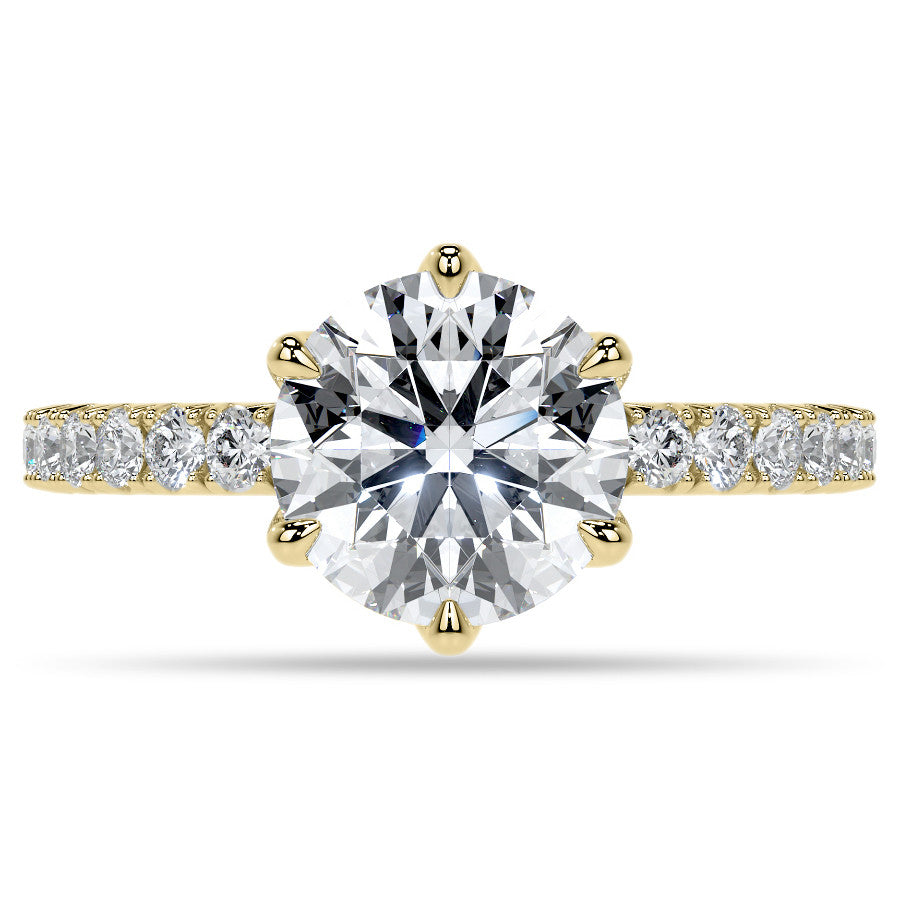 Round Woven Moissanite Engagement Ring
