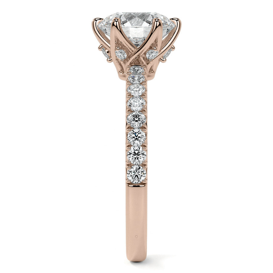 Round Woven Moissanite Engagement Ring