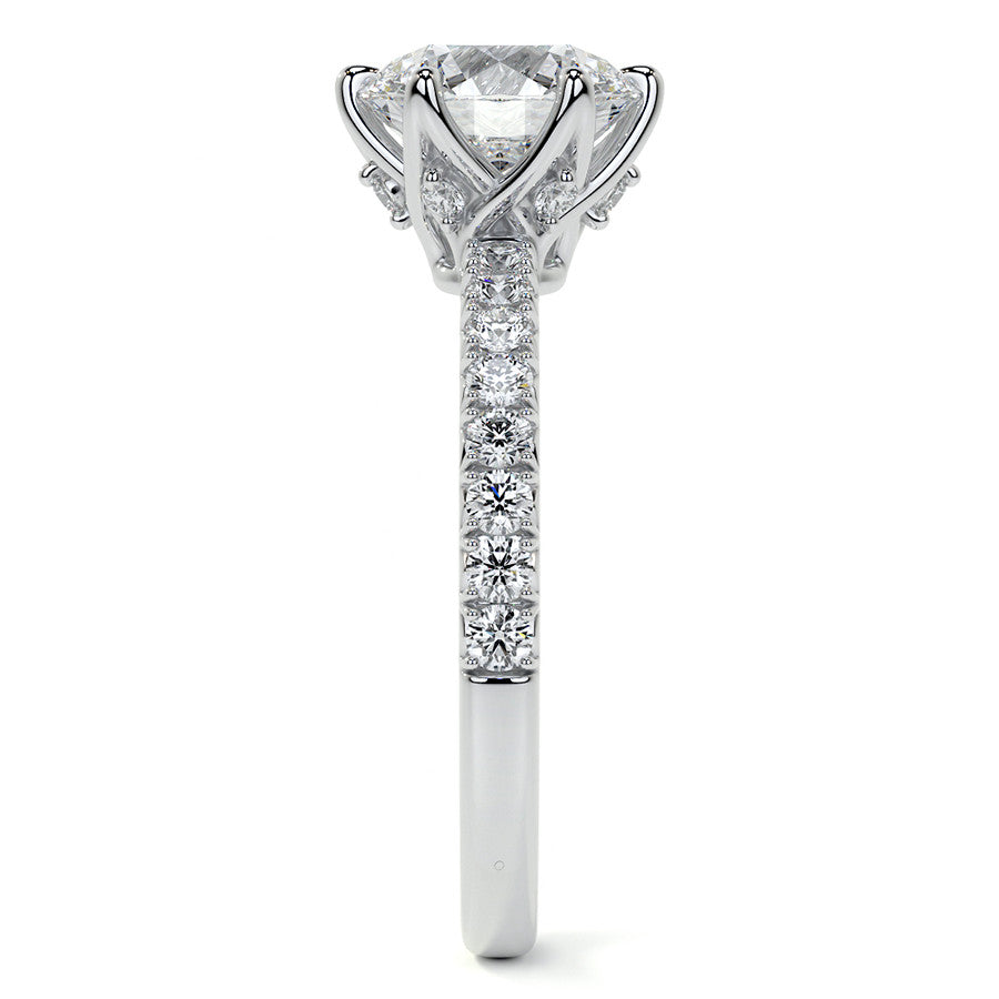Round Woven Moissanite Engagement Ring