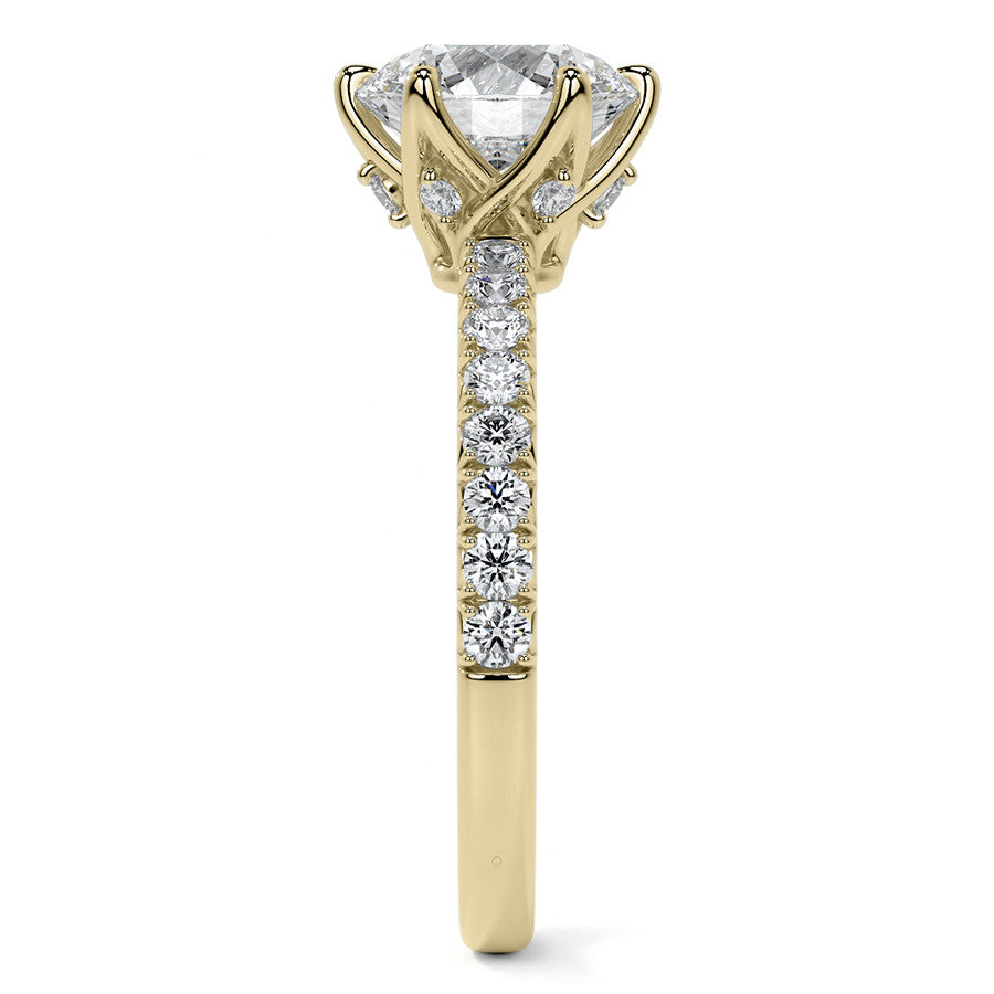 Round Woven Moissanite Engagement Ring