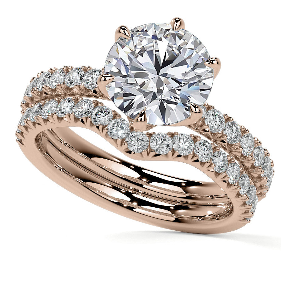 Round Woven Moissanite Engagement Ring