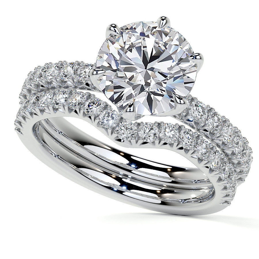 Round Woven Moissanite Engagement Ring