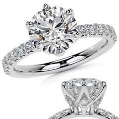 Round Woven Moissanite Engagement Ring