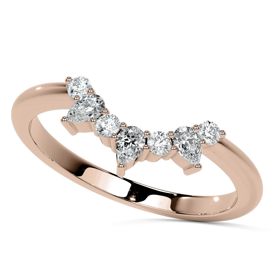 Oval Moissanite Engagement Ring with Graduated Accents
